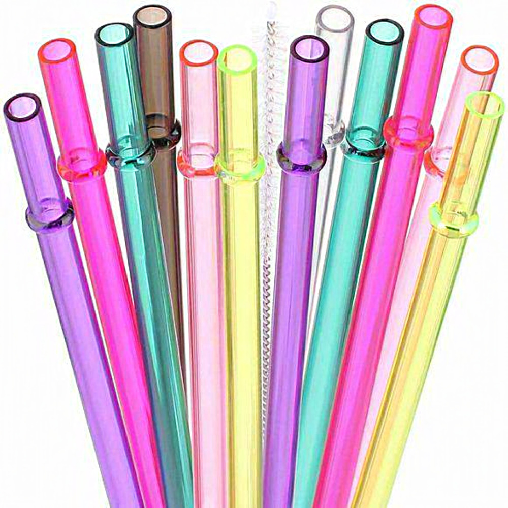 13" Inch Long Reusable Tritan Replacement‎ Drinking Straws